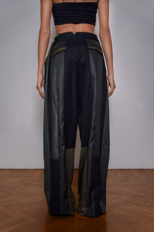 Paneled Trench Pants