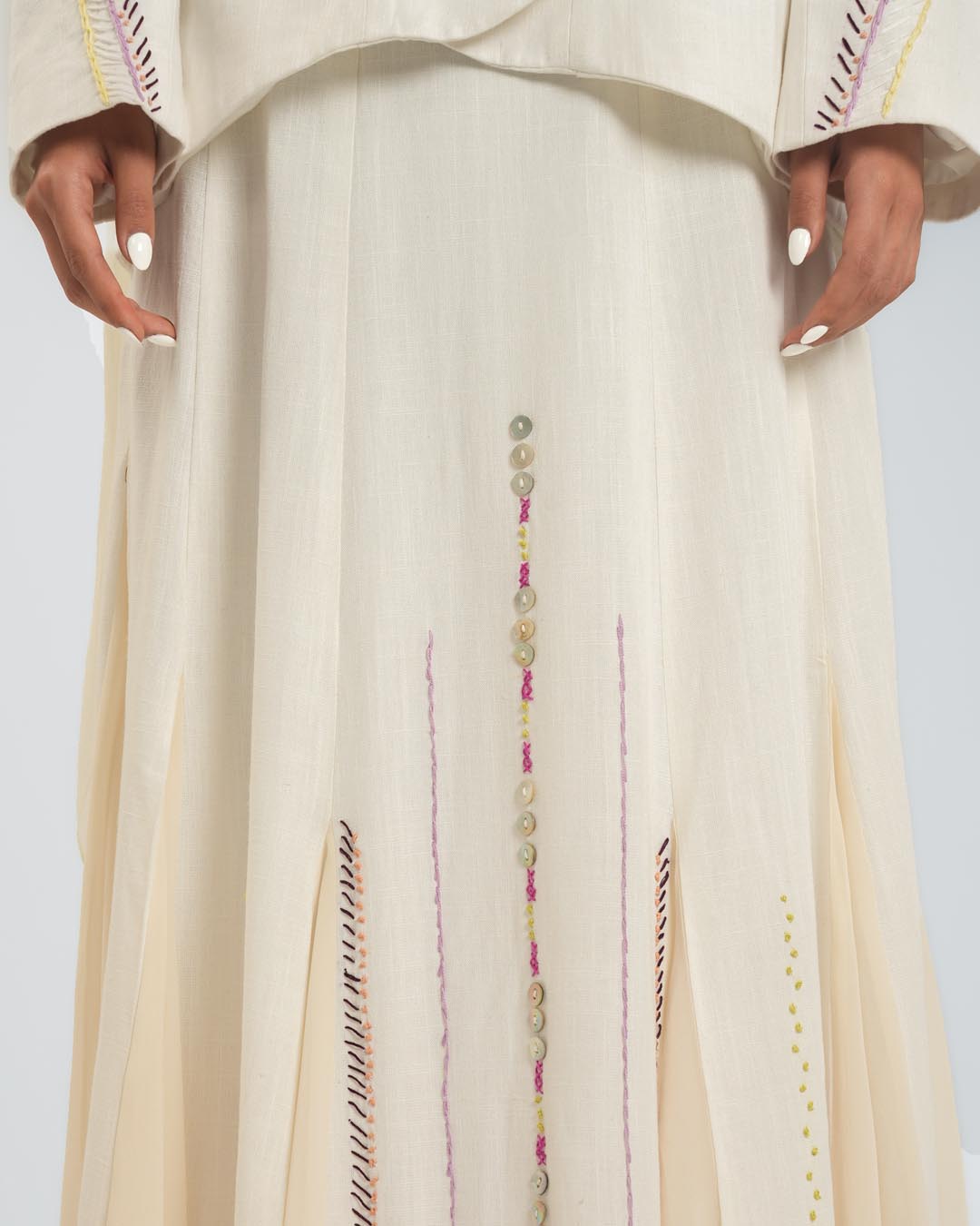 #5 Embroidered Linen Skirt