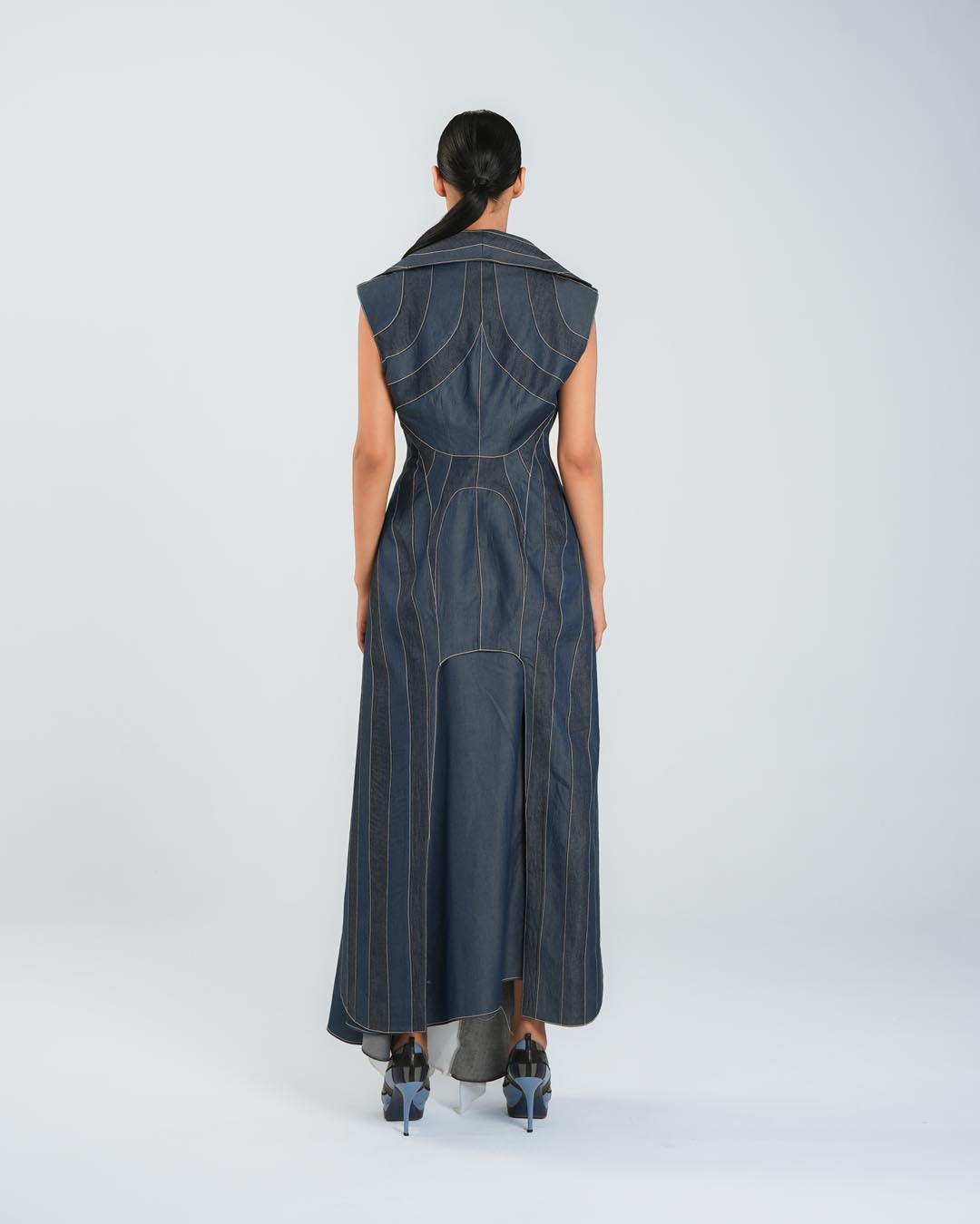 #3 Draped Denim Skirt