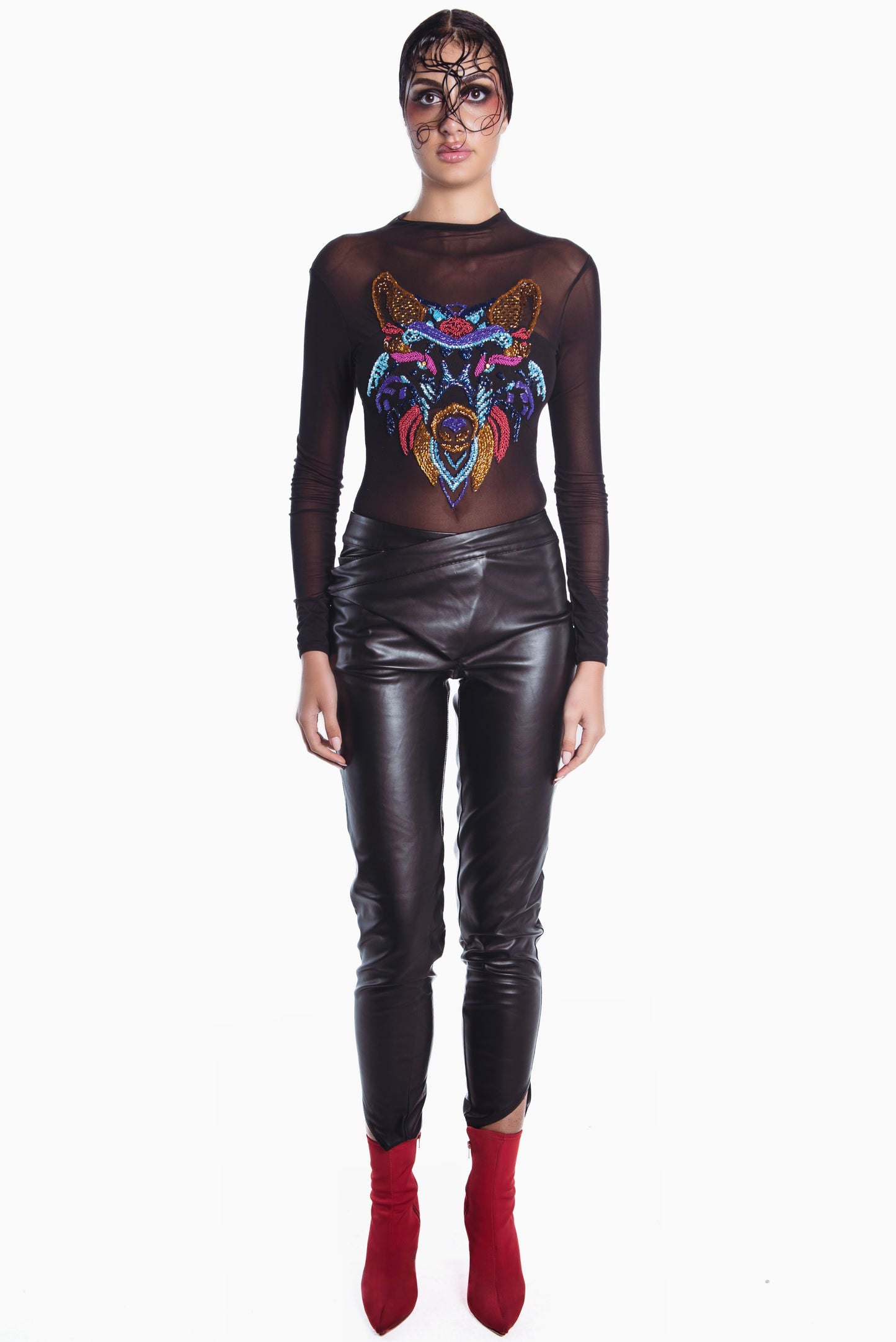 Wahat Bahariya Faux Leather Pants