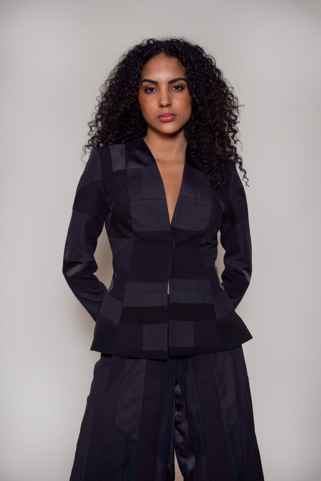 Collarless Puzzle Jacket
