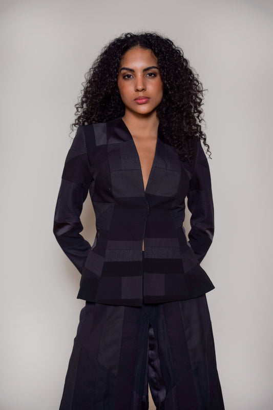 Collarless Puzzle Jacket