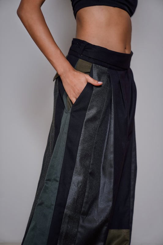 Paneled Trench Pants