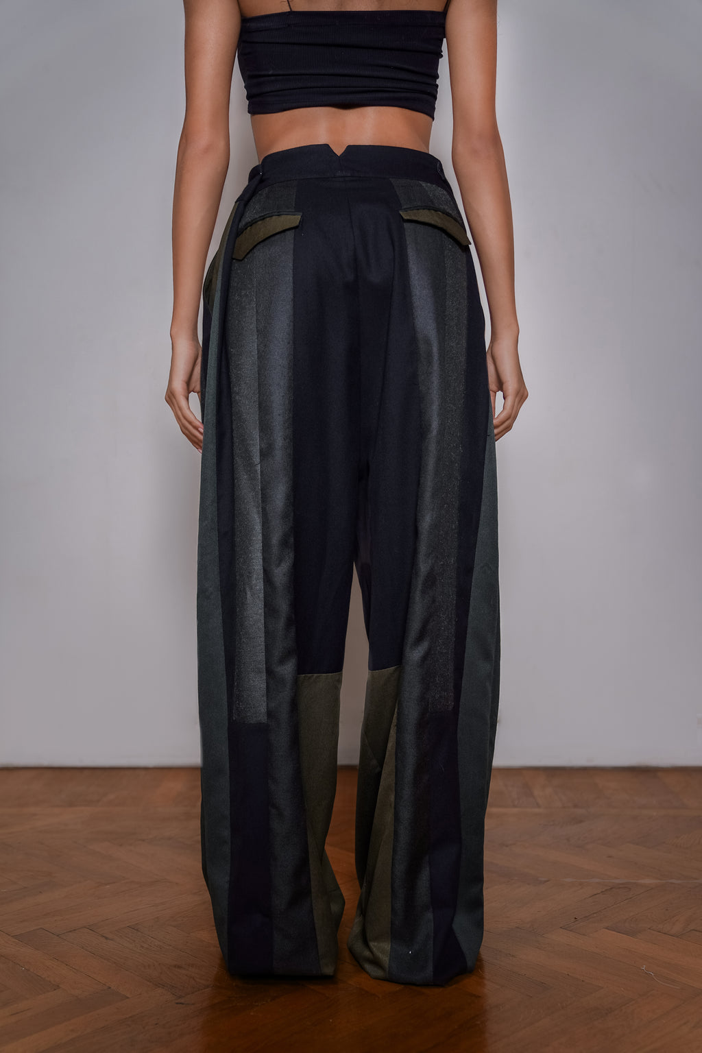 Paneled Trench Pants
