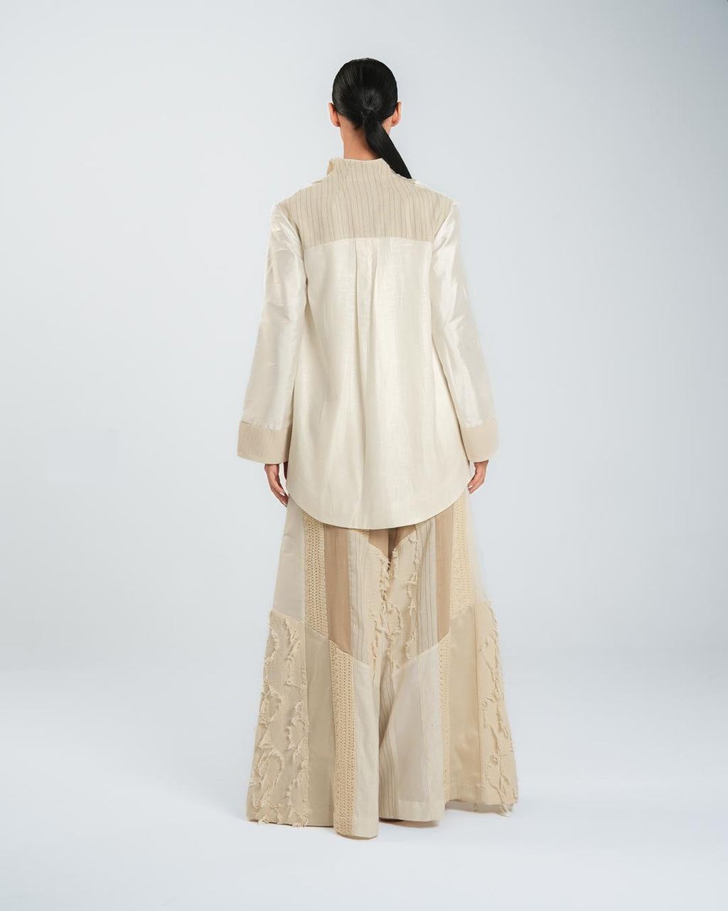 #8 Beige and White Shirt