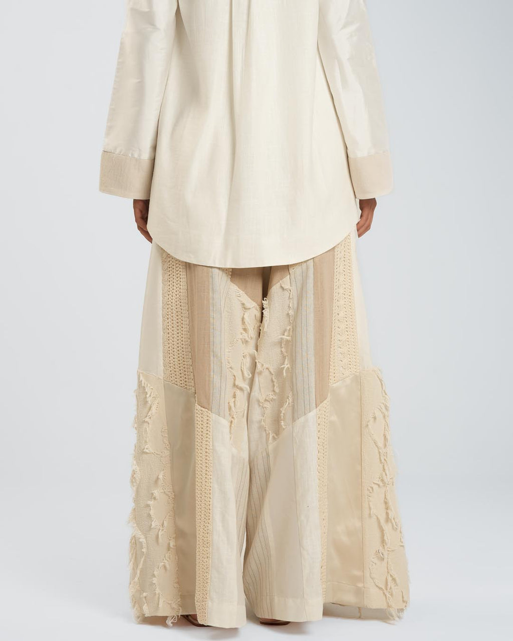 #8 Beige and Off-White Pants