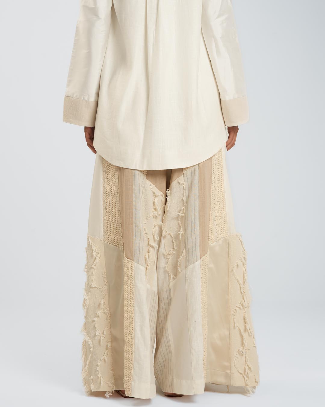 #8 Beige and Off-White Pants