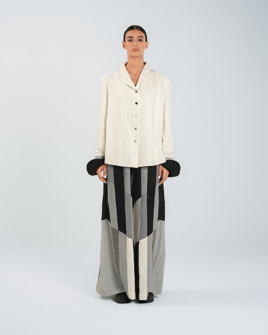 #7 Black and White Pants