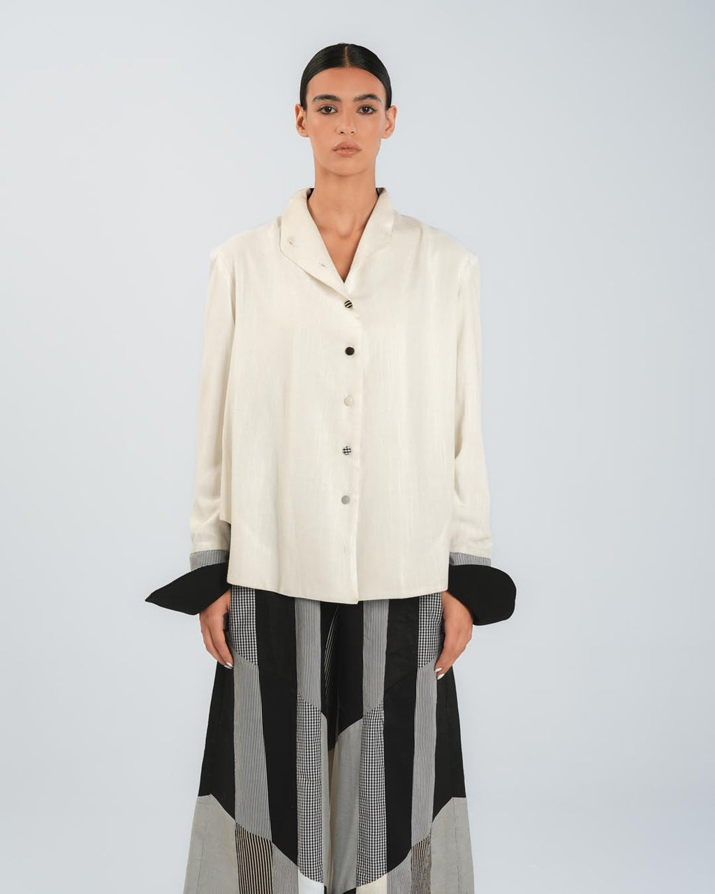 #7 Black and White Pants