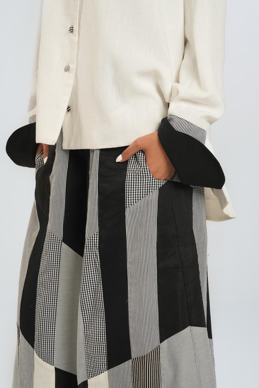 #7 Black and White Pants