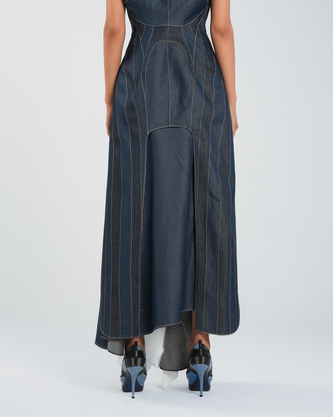 #3 Draped Denim Skirt