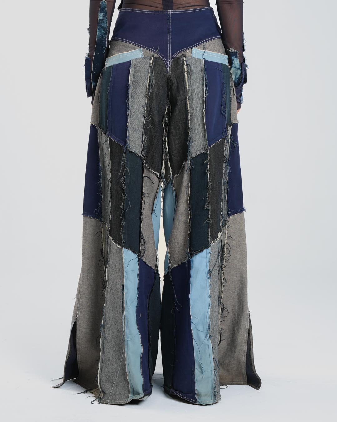 Denim Patchwork Pants
