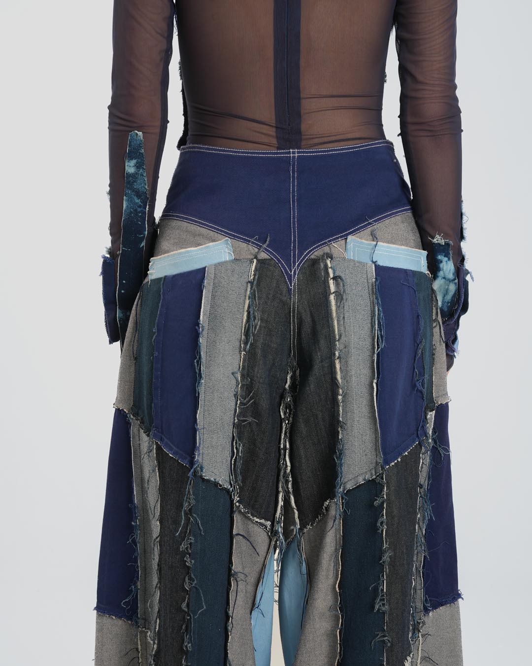 Denim Patchwork Pants