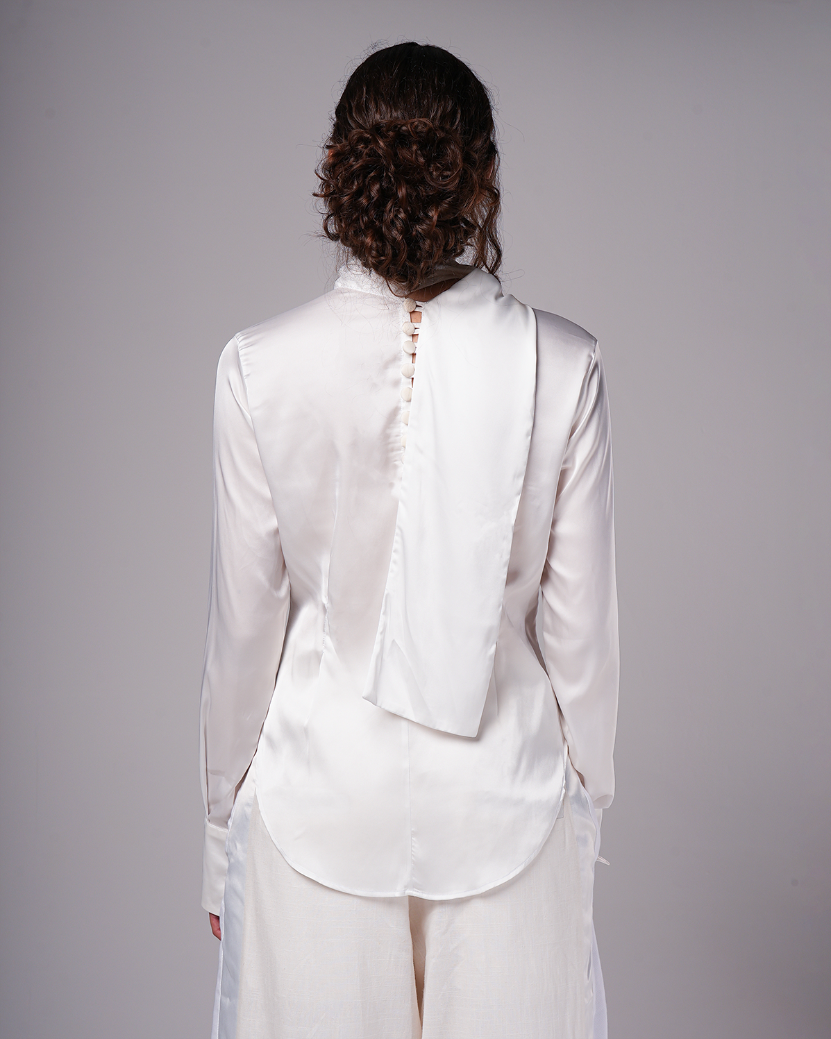 #14 White Silk Blouse