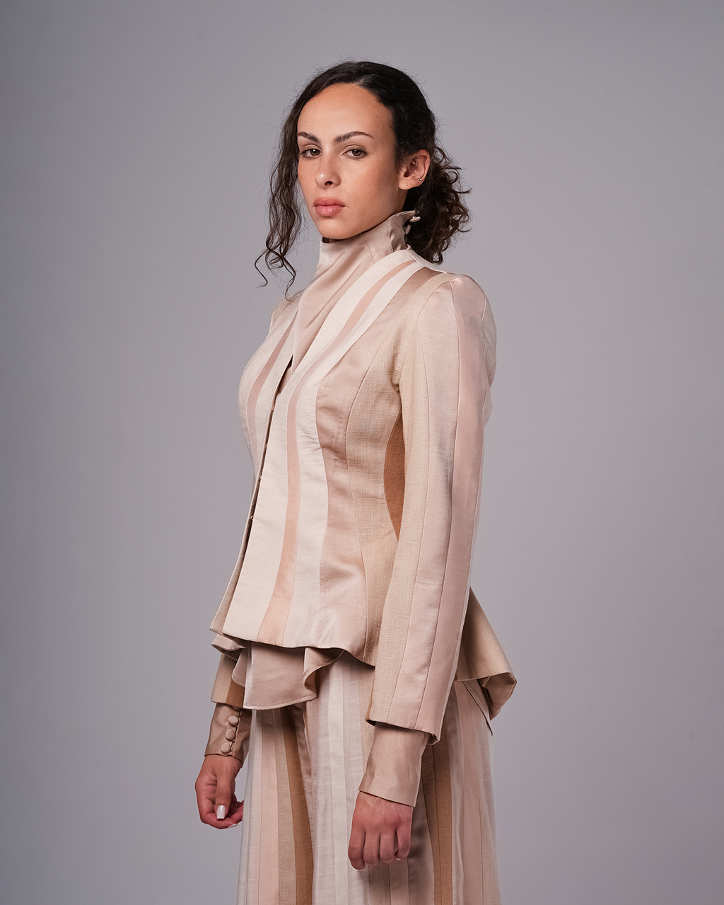 #11 Panelled Nude Blazer
