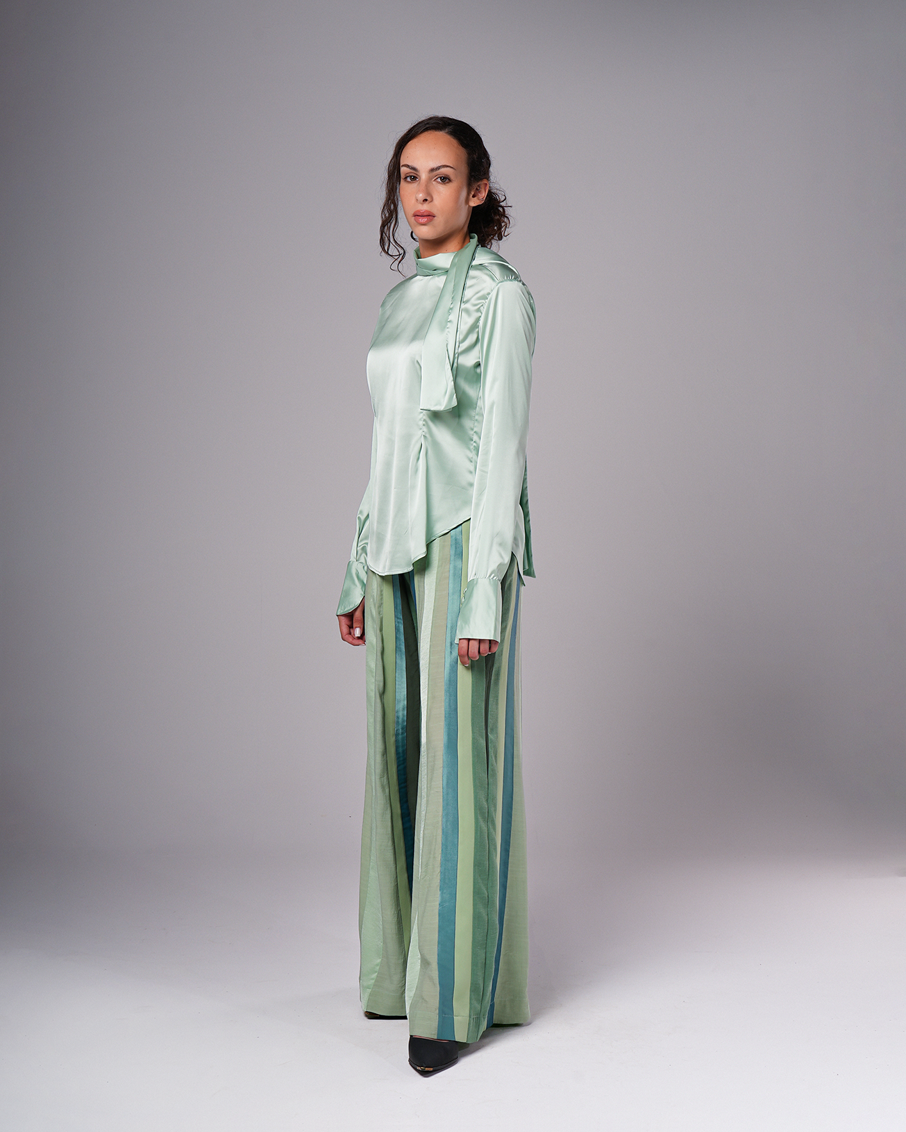 #10 Teal Silk Blouse