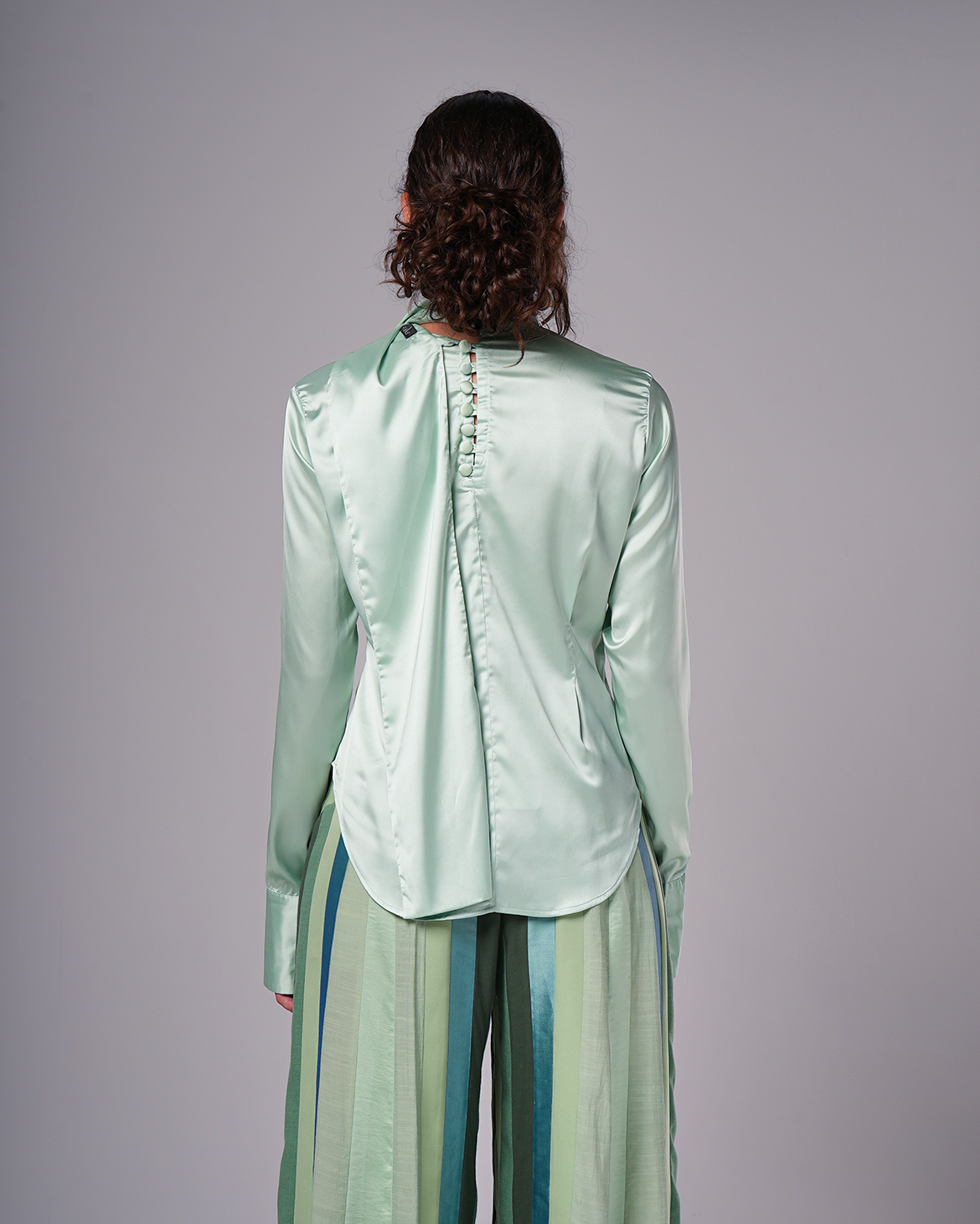 #10 Teal Silk Blouse