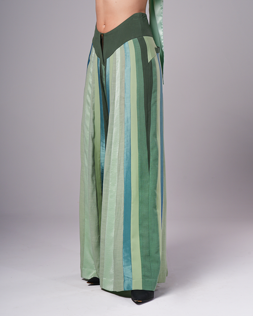 #10 Teal Panelled Pants