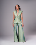 TEAL PANELLED VEST