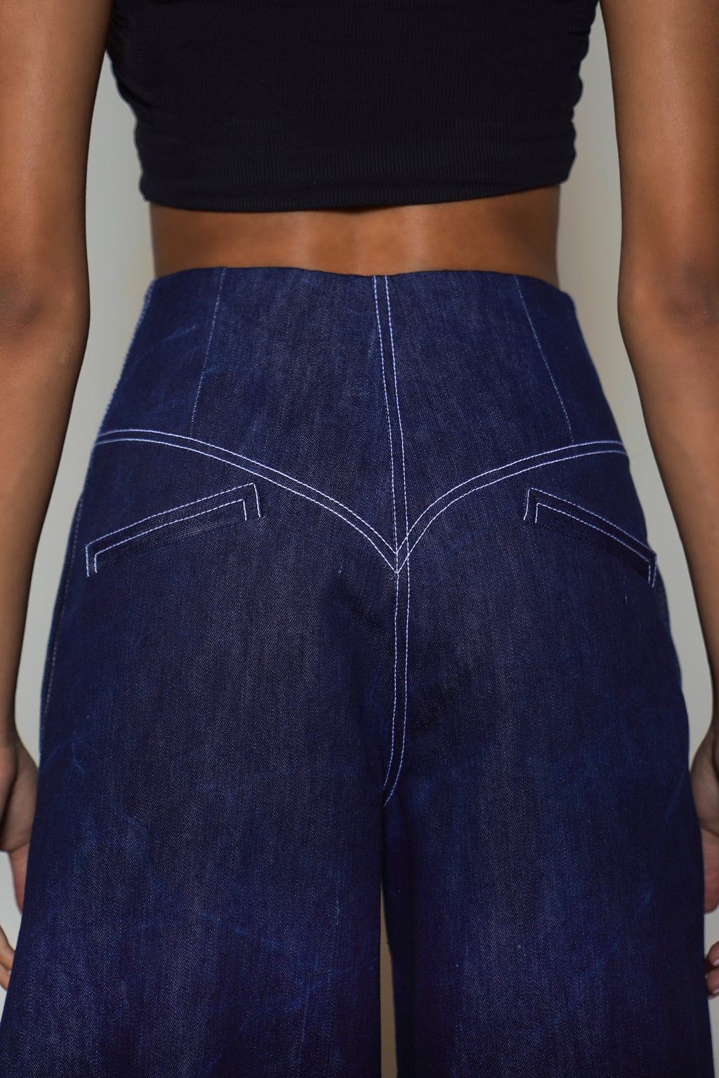 Denim Cuffed Pants