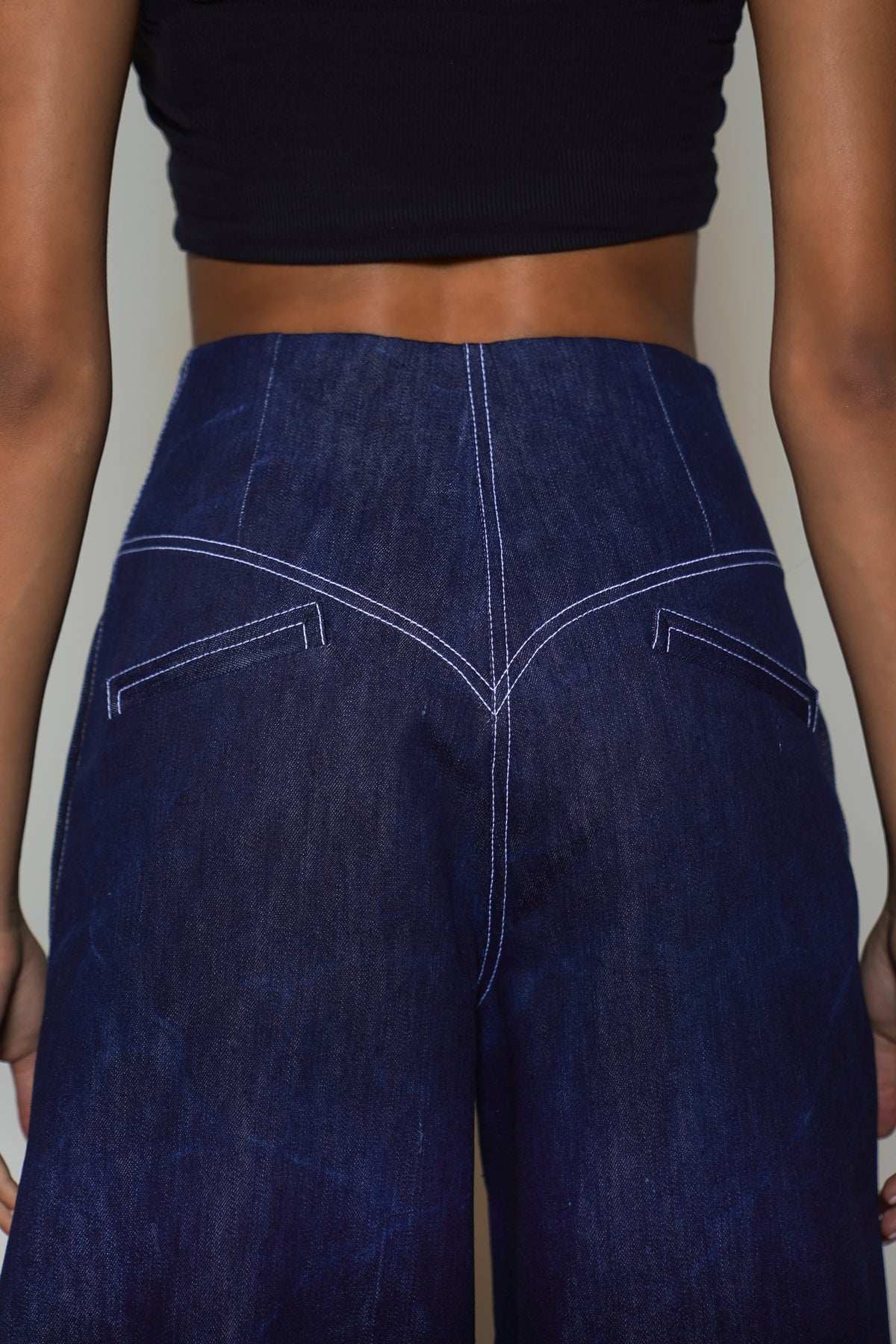Denim Cuffed Pants