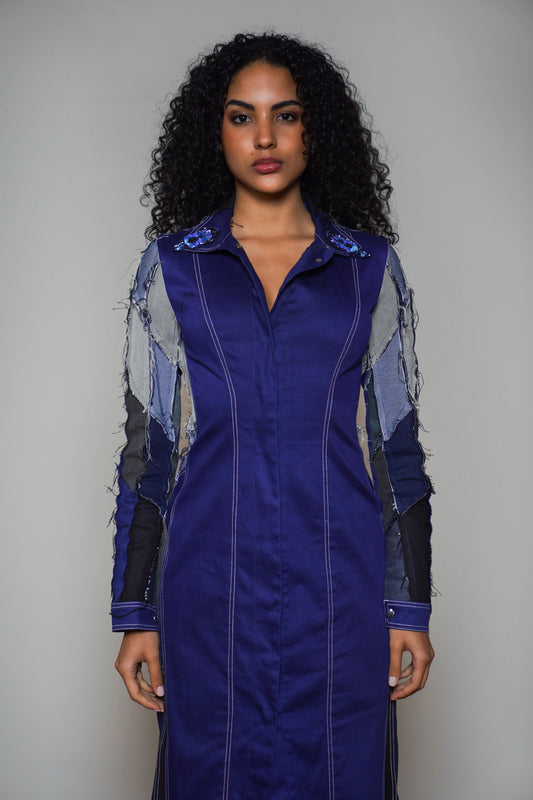 Patch Denim Dress