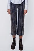 Wadi El Gemal Denim Pants With Fringes