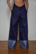 Denim Cuffed Pants